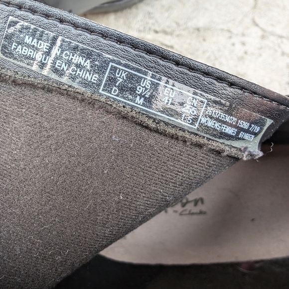 Clarks Emslie Twist Black Leather Ankle Boots Booties Women's Size 9.5 - Picture 6 of 7